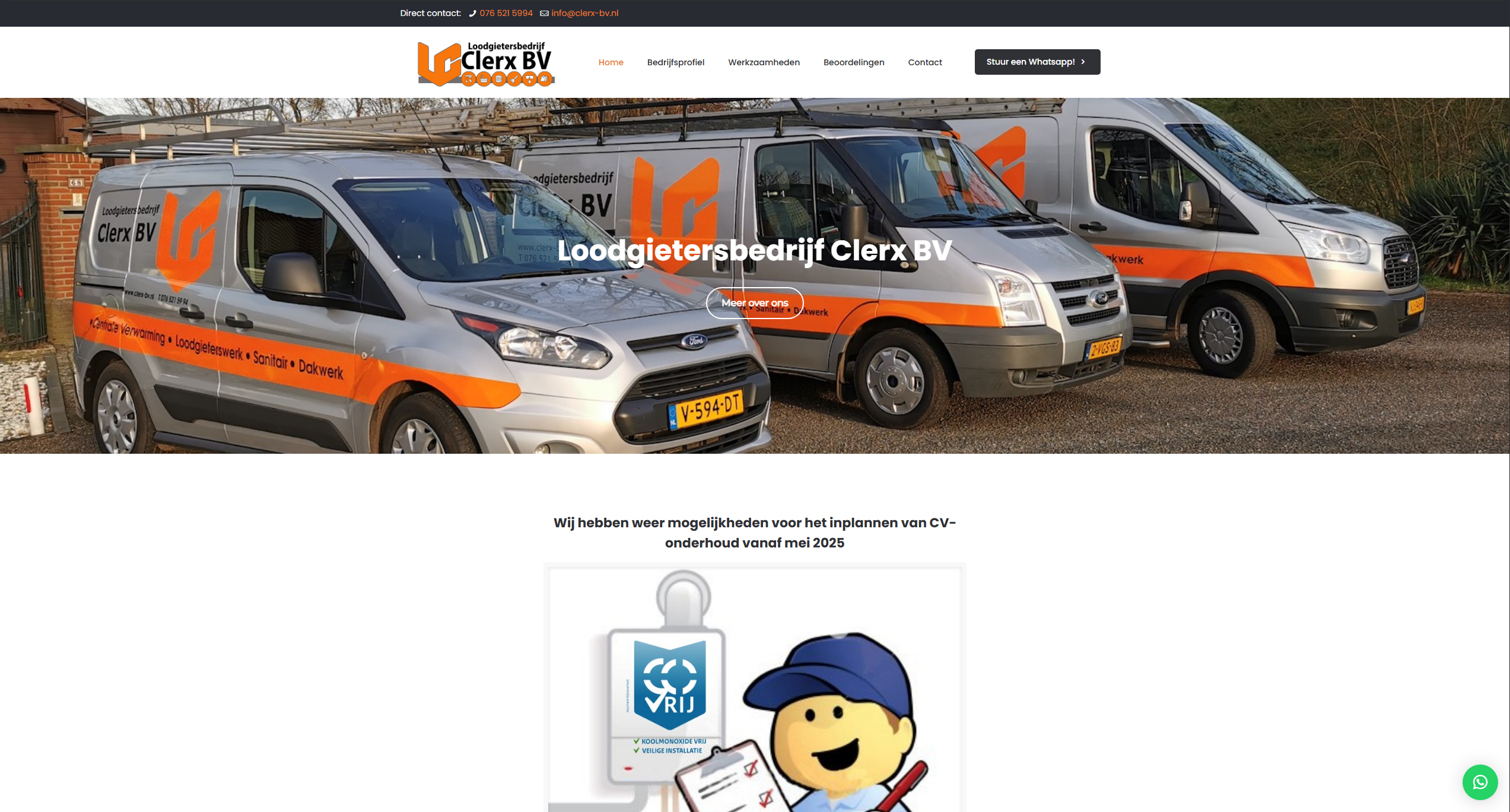 Clerx BV, oude website (voor)